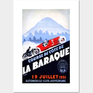 Vintage Travel Poster France Course de Cote de La Baraque Posters and Art